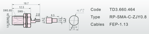  RP-SMA-C-ZJY0.8